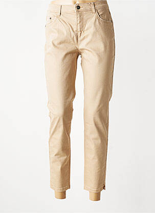 Jeans coupe slim stretch taille normale beige JENSEN femme