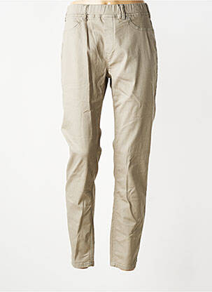Jegging tissage popeline taille normale vert CISO femme