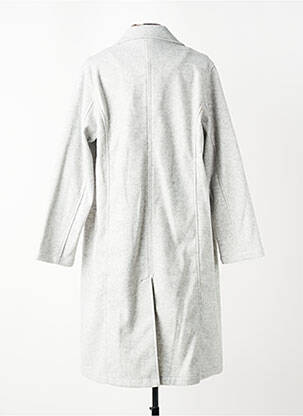 Manteau long coupe droite sans capuche gris CISO femme