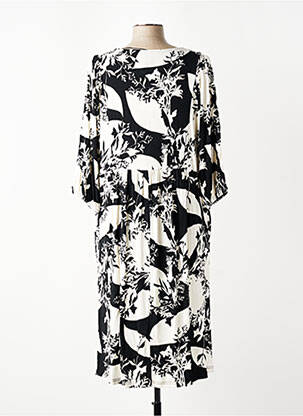 Robe mi-longue manches 3/4 manches 3/4 noir CISO femme
