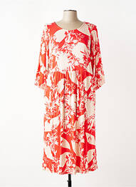 Robe mi-longue manches 3/4 manches 3/4 rouge CISO femme