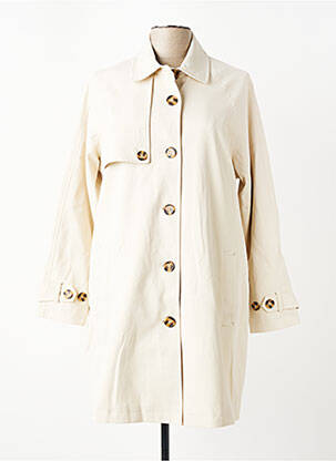 Trench tissage popeline sans capuche beige CISO femme