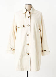 Trench finition intérieure doublée sans capuche beige CISO femme