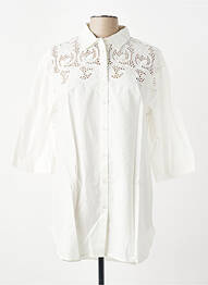 Chemisier manches courtes manches courtes blanc CISO femme