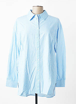 Chemisier coupe droite manches longues bleu CISO femme