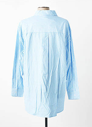 Chemisier coupe droite manches longues bleu CISO femme