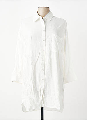 Chemisier coupe droite manches longues blanc CISO femme