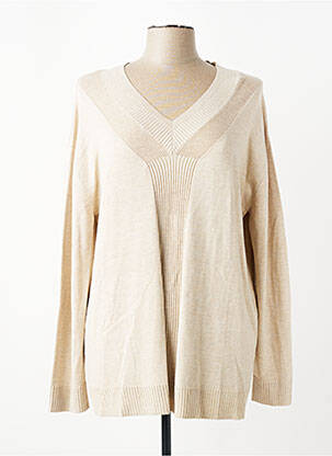 Pull coupe droite manches longues beige CISO femme