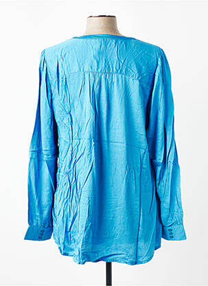 Chemisier coupe droite manches longues bleu CISO femme