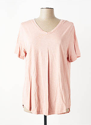 T-shirt coupe droite manches courtes rose CISO femme