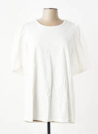 T-shirt coupe droite manches courtes blanc CISO femme
