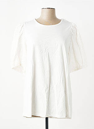 T-shirt coupe droite manches courtes blanc CISO femme
