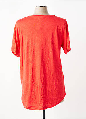 T-shirt coupe droite manches courtes rouge CISO femme