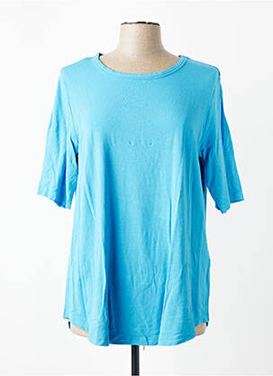T-shirt coupe droite manches courtes bleu CISO femme