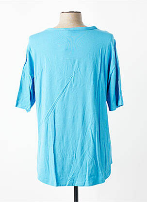 T-shirt coupe droite manches courtes bleu CISO femme