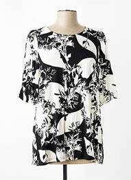 T-shirt imprimé fantaisie manches courtes noir CISO femme