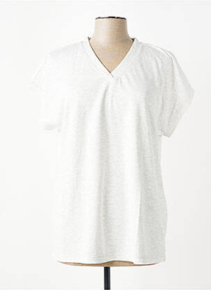 T-shirt coupe droite manches courtes blanc CISO femme