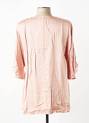 Blouse col v manches courtes rose CISO femme