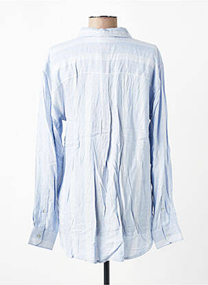Chemisier coupe droite manches longues bleu JENSEN femme