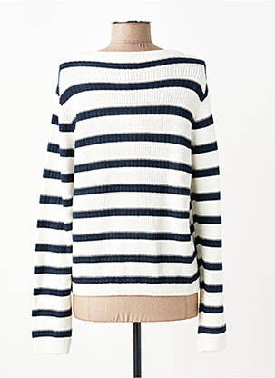 Gilet manches longues fermeture boutonnée sur le devant blanc JENSEN femme
