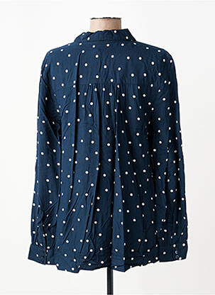 Chemisier coupe droite manches longues bleu JENSEN femme