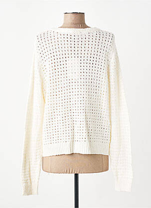 Gilet manches longues fermeture boutonnée sur le devant blanc JENSEN femme