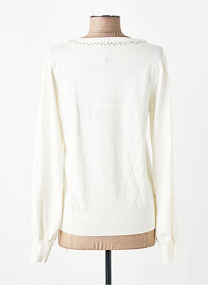 Pull coupe cintrée manches longues blanc JENSEN femme