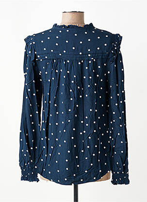 Blouse col rond manches longues bleu JENSEN femme