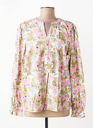 Blouse imprimé fantaisie manches longues vert JENSEN femme
