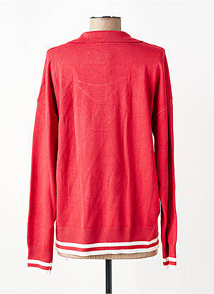 Pull coupe droite manches longues rouge JENSEN femme