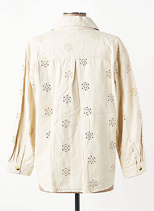 Chemisier coupe cintrée manches longues beige JENSEN femme