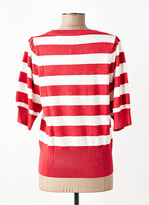 Pull coupe cintrée manches courtes rouge JENSEN femme