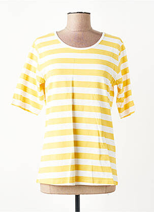 T-shirt coupe droite manches courtes jaune JENSEN femme