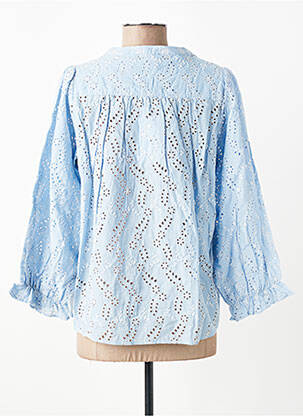 Blouse col rond manches longues bleu JENSEN femme