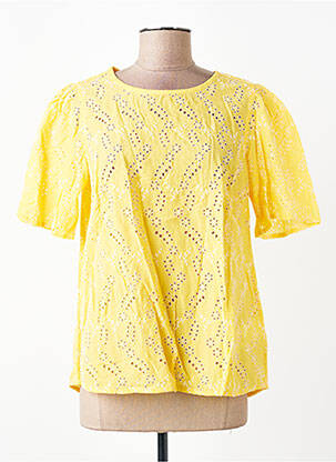 Top manches courtes manches courtes jaune JENSEN femme