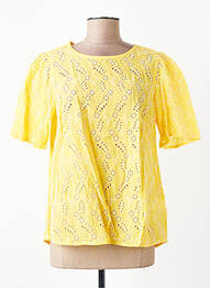 Top manches courtes manches courtes jaune JENSEN femme