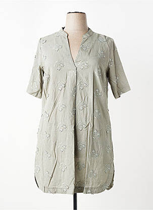 Robe courte manches courtes manches courtes vert CISO femme