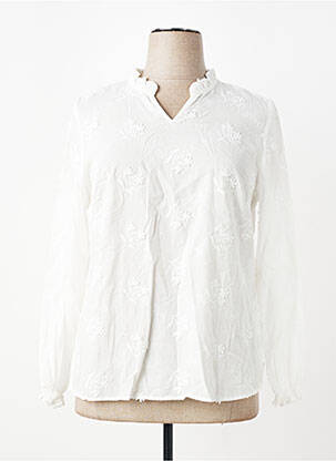 Blouse col rond manches longues blanc CISO femme
