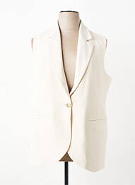 Veste casual coupe droite beige CISO femme