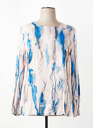 Top imprimé fantaisie manches longues bleu CISO femme