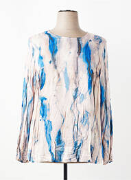Top imprimé fantaisie manches longues bleu CISO femme