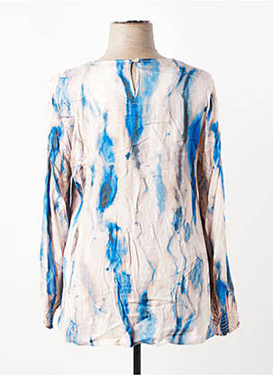 Top imprimé fantaisie manches longues bleu CISO femme