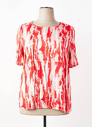 T-shirt imprimé fantaisie manches courtes rouge CISO femme