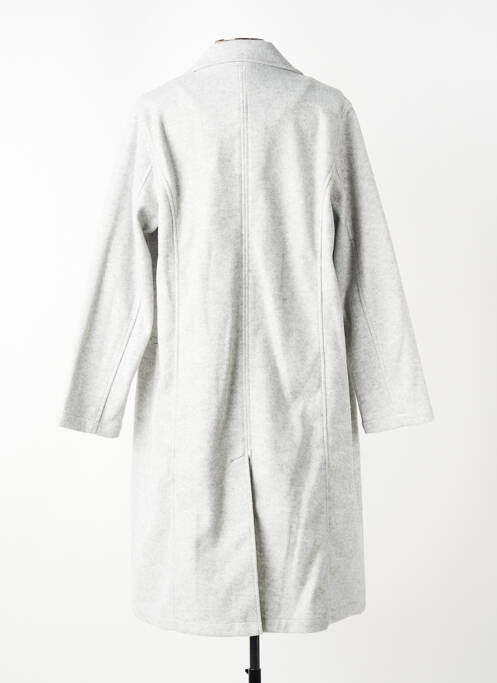 Manteau long coupe droite sans capuche gris CISO femme
