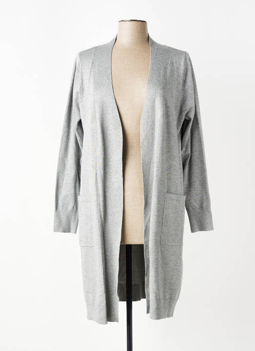Gilet manches longues coupe cintrée gris CISO femme