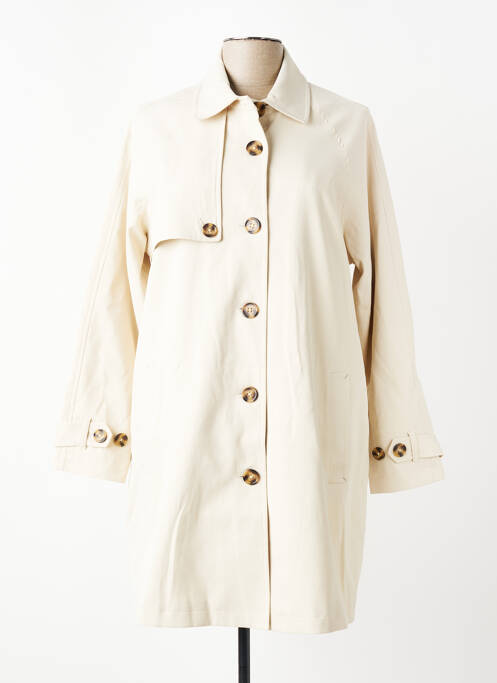 Trench finition intérieure doublée sans capuche beige CISO femme