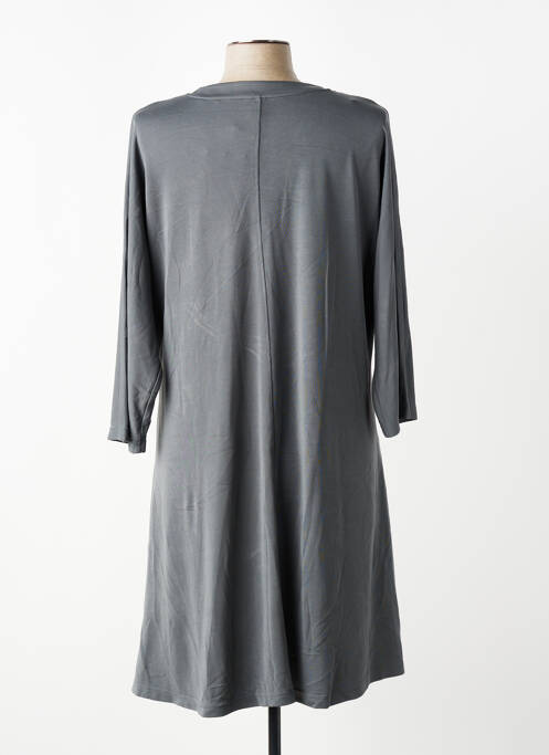 Robe mi-longue manches 3/4 manches 3/4 gris CISO femme