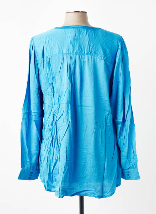 Chemisier coupe droite manches longues bleu CISO femme
