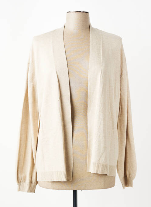 Gilet manches longues manches longues beige CISO femme