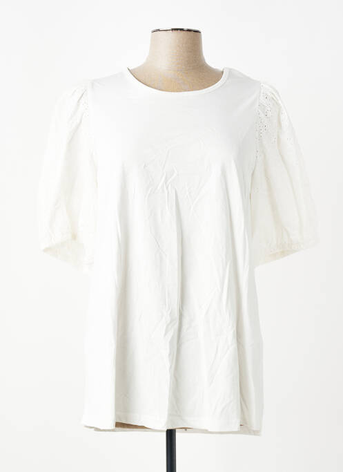 T-shirt coupe droite manches courtes blanc CISO femme